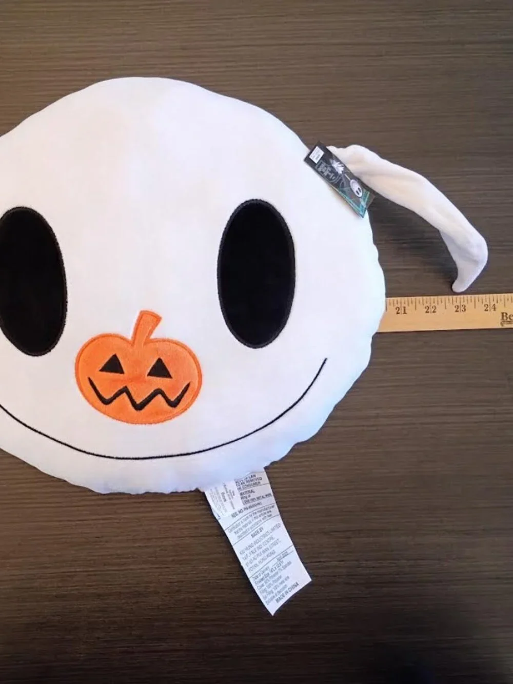 THE NIGHTMARE BEFORE CHRISTMAS ZERO DOG WITH WIRE ADJUSTABLE EARS PLUSH PILLOW